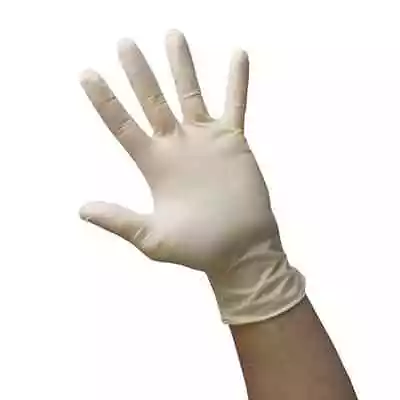 100 DISPOSABLE LATEX GLOVES POWDER FREE Medical Dental S/M/L/XL 1000 2000 • £43.99