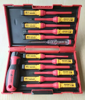 Electricians 1000v Insulated VDE Interchangeable Screwdriver Set Slotted Pozi    • £20.39