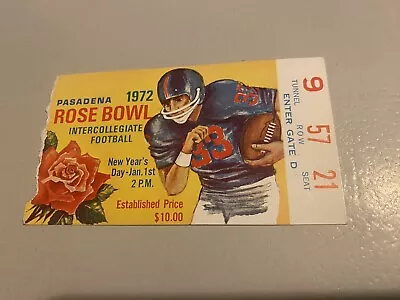1972 Rose Bowl Ticket Stub Michigan Wolverines Vs Stanford Indians • $14.99