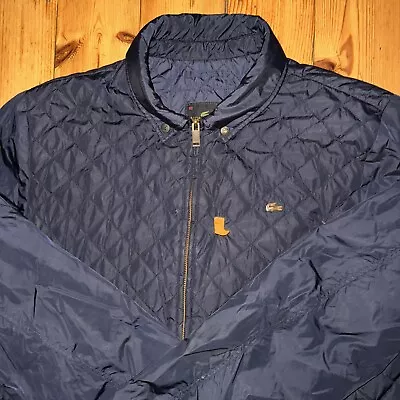 Lacoste Square Padded  Puffer Jacket Size 52 Large 23 Inch Chest • £20