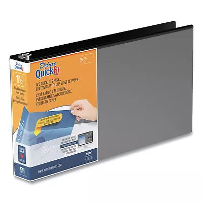 Stride QuickFit Landscape Spreadsheet Round Ring View Binder 3 Rings 1.5  Capa • £34.03