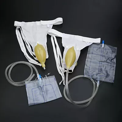 Wearable Urine Bag Collector Portable Travel Incontinence Bags For Male Female • £9.45