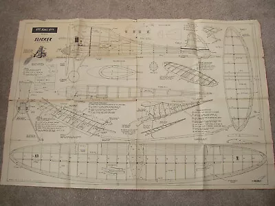 Keil Kraft Kit Plans & Instructions Of Slicker A Vintage Duration Model Of 42  S • £8