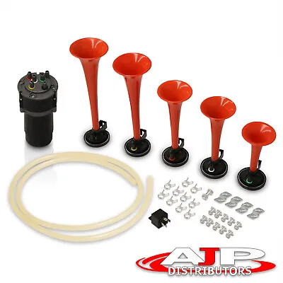 Car Truck Boat Trumpets 5PC Dixie Musical Electric Air Horn Kit 125DB Compressor • $33.99