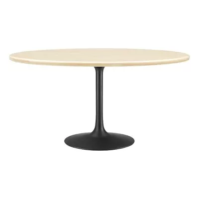 Modway Lippa 60  Oval Modern Wood Dining Table In Black And Brown • $886.03