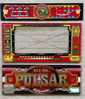 Yamasa King Pulsar Genuine Pachislo Slot Machine Belly Glass Red Panel Set • $101.88