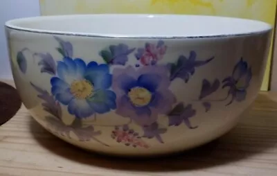 Vintage Mikori Ware Made In Japan Blue Floral Covered Round Bowl Pre Owned • $20