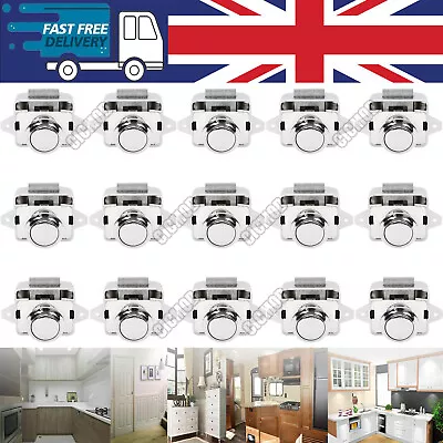 15x Push Button Pop Up Catch Lock For Caravan Motorhome Cabinet Door Latch Knob • £28.99