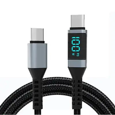 USB C To USB C Cable 5A PD 100W Fast ChargingCord LED Display Type-C Charger . • £3.90