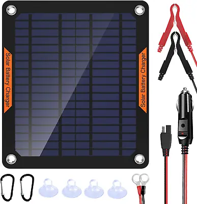Waterproof Solar Battery Maintainer Car RV Charger 12 Volt Tender Trickle 5W • $33.80