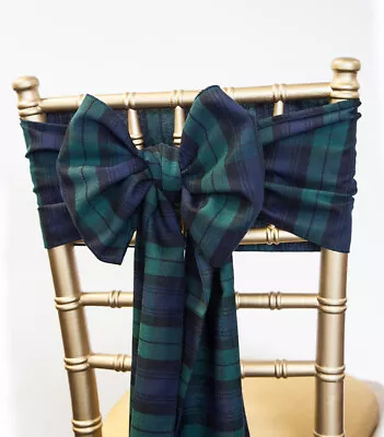 Christmas Blackwatch Tartan Print Sash Table Runner Napkin Festive Dinner Decor • £2.49