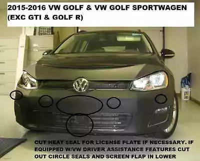$139.99 • Buy Lebra Front Cover Bra Fits 2015-2017 Volkswagen Golf & Golf Sportwagen