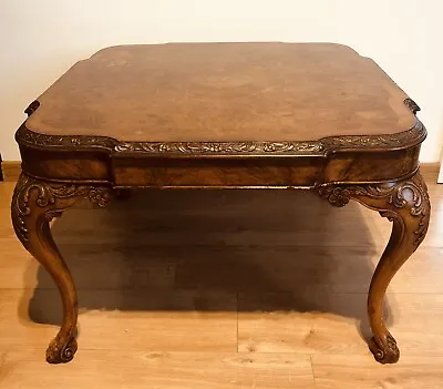 Exquisite Walnut Coffee Cocktail Table Ornately Carved Cabriole Legs Free Postuk • £1499.99