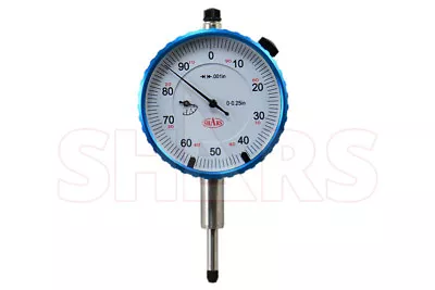 Shars 0.25  High Precision Dial Indicator .001  Agd 2 Travel Lug Back White P] • $11.95