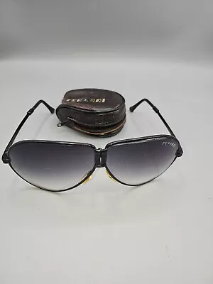 Vintage Sunglasses FERARRI Aviator Folding With Case: Great Barely Worn Shape • $25