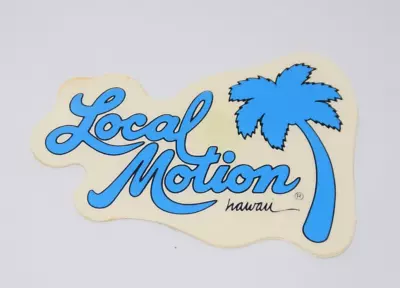 LOCAL MOTION Hawaii Surfboards Clear Neon Blue 80's Vintage Surfing STICKER • $16.11