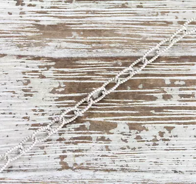 Vintage Twist Oval Link Chain Sterling Silver 925 9.5  Anklet Classic Stack Lux! • $38