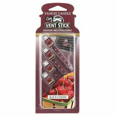 Yankee Candle Car Vent Stick Air Freshener Freshner Scent 4pcs - BLACK CHERRY • £5.75