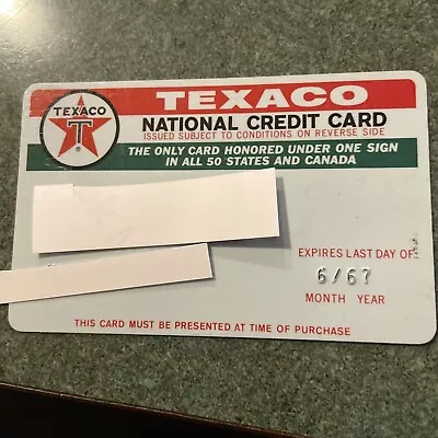 Vintage 1967 TEXACO Credit Card Gas Collectible Ft Worth Texas Ex Condition *** • $24.99