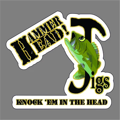 700-206 Hammer Head Jigs Carpet Graphic Decal Sticker For Fishing Bass Boats • $24.99