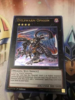 1x Evilswarm Ophion - DUSA-EN090 - Ultra Rare - 1st Edition Lightly Played DUSA  • $2.45