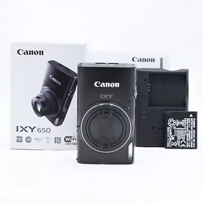 【Almost Unused】Canon IXY 650 Powershot ELPH 360 Black Optical 12x Zoom Japan • $350.99