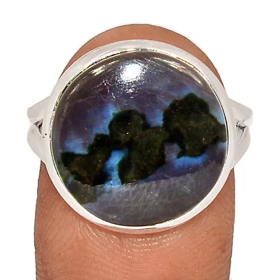 Natural Mystic Merlinite Crystal 925 Sterling Silver Ring Jewelry S.9 CR29261 • $14.99