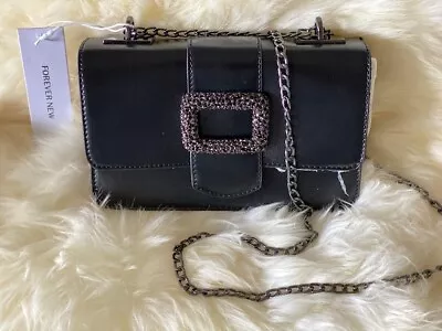 $49.95 • Buy Forever New Nicole Buckle Crossbody Bag In Black - Brand New With Tag