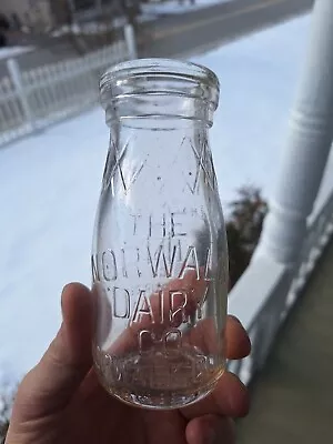 Antique Norwalk Conn. Half Pint Milk Bottle The Norwalk Dairy Co Connecticut • $5