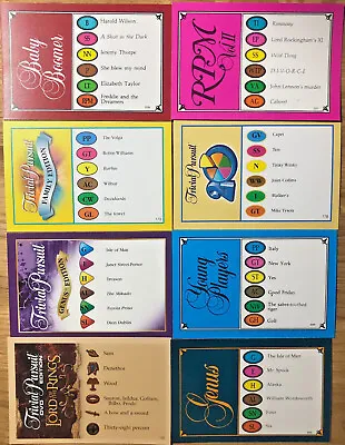 £3.49 • Buy Trivial Pursuit Cards X 25/50  300 Questions Game  Various Editions  Spares