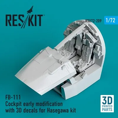 FB-111 Cockpit Early Mod. With 3D Decals For Hasegawa Kit 1/72 ResKit RSU72-0209 • $22.80