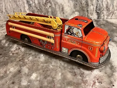 Vintage Marx Tin Fire Engine Ladder Truck Original  • $69.99