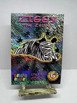 TY Beanie Babies BBOC Card - Series 3 - Holo Prism #51 Ziggy The Zebra • £1.92