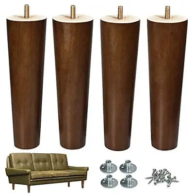 Furniture Leg Sofa Legs Replacement Wood 8 Inch Mid Century Dresser Legs With 5/ • $37.21