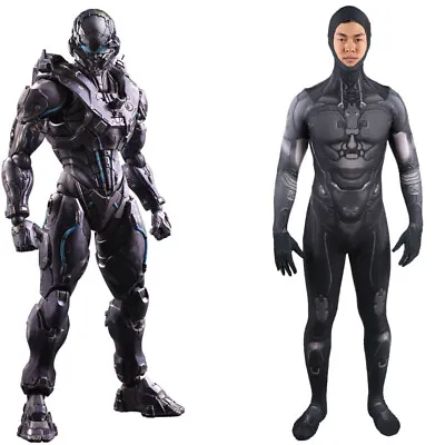 Cosplay Halo 5 Guardians Spartan JAMESON LOCKE Hood Jumpsuit Adult Kids Bodysuit • £35.40