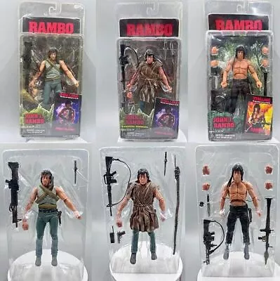 NECA RAMBO First Blood John J Rambo Stallone PVC  Action Figure 7  Stallone Toy • £34.91