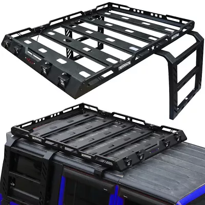 Wrangler Roof Rack Cargo Luggage Carrier W/Lights&Ladder For 2018-2023 Wrangler • $629.99