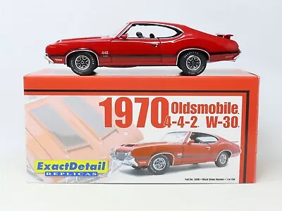 1:18 Exact Detail Replicas #309B Die-Cast Red 1970 Oldsmobile 4-4-2 W-30 W/ COA • $249.95