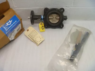 Milwaukee Valve ML222B Iron Butterfly Valve 3  With Lever Handle Kit NOS AS IS • $164.95