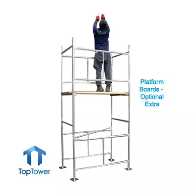 Scaffold Tower 3.8m 4 X2ft 6in X 12ft 6in DIY Working Ht Galvanised Steel Towers • £217.55