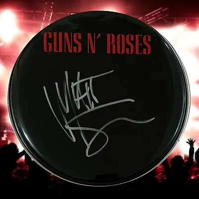 GFA Guns N' Roses Drummer  * MATT SORUM *  Signed 10  Drumhead PROOF M4 COA • $240