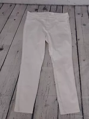 H&M White Skinny Leg Denim Jeans Womens Size 32 Waist (FP05) • £10.49