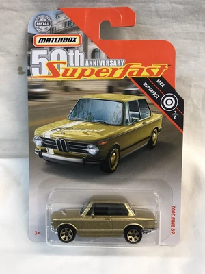 $3.50 • Buy Matchbox 2019 Gold Chase 3/6 #7 '69  BMW 2002 Superfast 50th Anniversary