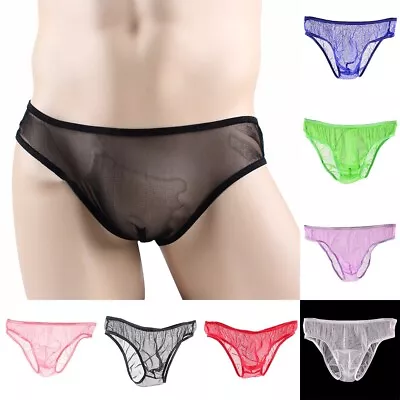 £4.22 • Buy Briefs Men Underwear Pouch See-Through Shorts Trunks Bottoms Underpants