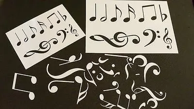 Music Musical Notes Clef Symbols Festive Event Decoration Airbrush Paint Stencil • £5.75