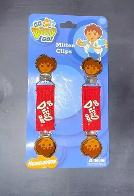 NEW Go Diego Go Kids Childrens Toddler Mitten Clips RARE HTF Nick Jr Nickelodeon • $7.99