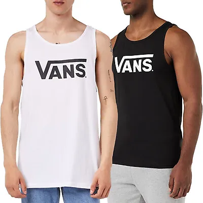 Vans Mens Classic Summer Crew Neck Sleeveless T-Shirt Top Tee Vest Tank • £22.95