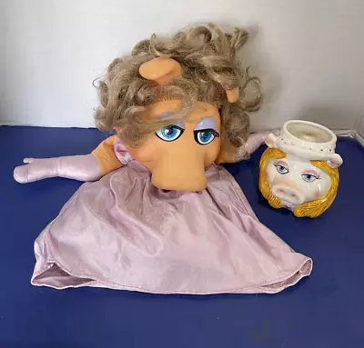 Vintage 1977 Miss Piggy Fisher Price Jim Henson Muppet Puppet #855 + Ceramic Mug • $24.99