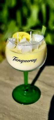 £25 • Buy Solid Wax Tanqueray Glass Candle Made Out Of Upcycled Glass. Citronella & Lemon 