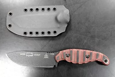 TOPS Viper Scout Fixed Carbon Steel Blade Red & Black G-10 Handle Knife VPSR2 • $115